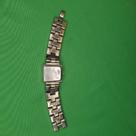 Gucci 3600L Copper x Silver Tone Steel G Mark Chunky Quartz Watch Works *READ*